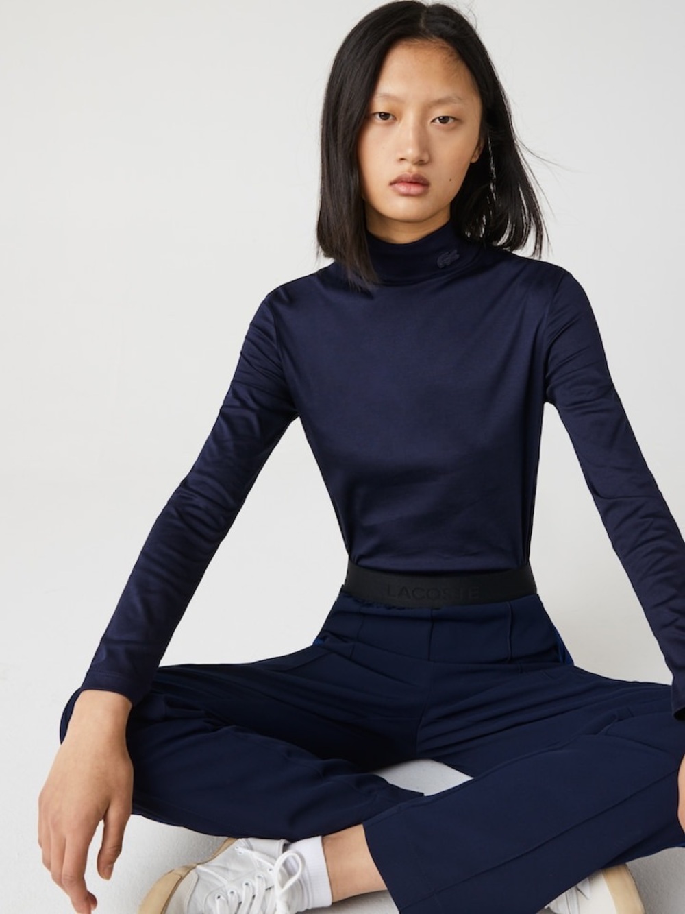 NWT Lacoste Women’s Cotton Turtleneck Top